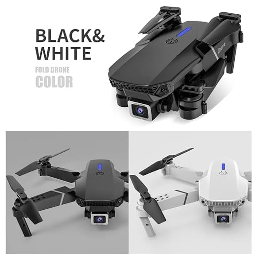 Image of E88 Drone with 1080P Camera 2 Batteries One Key Take Off Land Altitude Hold Automatic Avoidance Obstacles 360 Flip with Aerial Photography Drone Multicolor (E88 Double Battery)