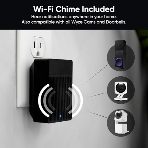 Image of WYZE Wireless Duo Cam Video Doorbell (Chime Included), Battery Powered, 2K Full HD Video, 2 Cameras (People and Package), 2-Way Audio, Color Night Vision