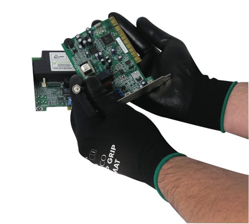 Polyco Matrix P Grip Gloves Size 8 Black Ref