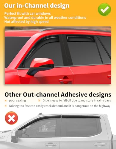 Image of Window Visors Rain Guards for Toyota Grand Highlander 2024-2026