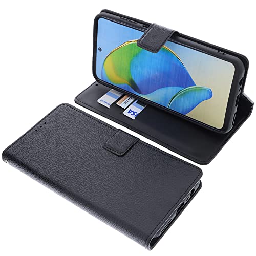 foto-kontor Funda Compatible con ZTE Blade V40 Vita Estilo Libro Negra Protectora