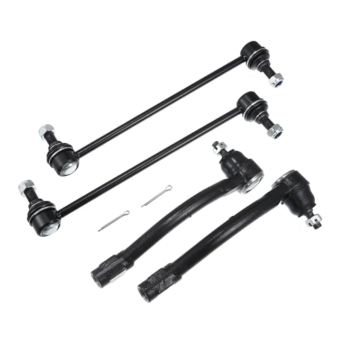 X AUTOHAUX 4 Pcs Front Stabilizer Sway Bar Link Outer Tie Rods for Hyundai Elantra 2013-2016 for Hyundai Veloster 12-17 for Kia Soul Suspension Kit Stabilizer Bar Link Steering Tie Rod End
