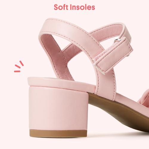 FabKids Girls Braided Open Toe Ankle Strap Flat Lightly Padded Sandals Summer Holiday Party Dress Shoes for Toddler Little Kid Big Kid4