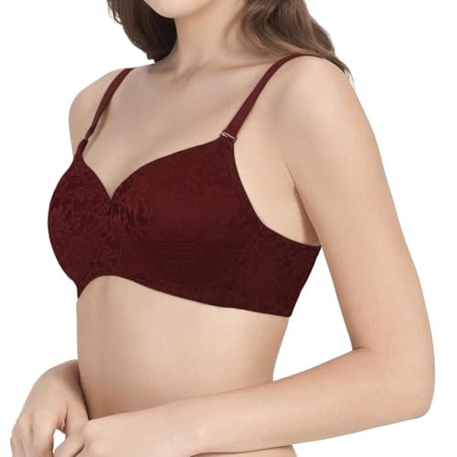 Image of Amante Lace Padded Wire-Free Full Coverage Bridal T-Shirt Bra