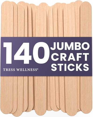 Tress Wellness Craft Sticks Popsicle sticks Premium Splinter-Free Wooden Sticks for Waxing Wax Stick for Body and Face Waxing 140 pieces