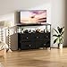 Simple Deluxe TV Stand Dresser for Bedroom Entertainment Center with 5 Fabric Drawers, Storage Organizers Units for Living Room, Media Console Table with Open Shelf up for 45