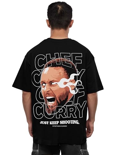 Image of DarkBuck NBA Basketball Stephen Curry Oversized T Shirt for Men and Women Drop Shoulder Loose Baggy Fit Unisex Pure Cotton T-Shirt