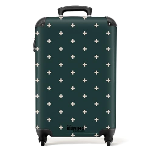 NoBoringSuitcases.com® Valise Cabine 55x35x25, Valise à roulettes, Bagages Rigide, Suitcase Légère, Trolley Cabine avec Points Plus - Bleu, Valise 10kg,...