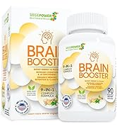 Brain Booster Natural Nootropics Supplement - Enhance Focus, Memory, Clarity, Energy and Reduce F...