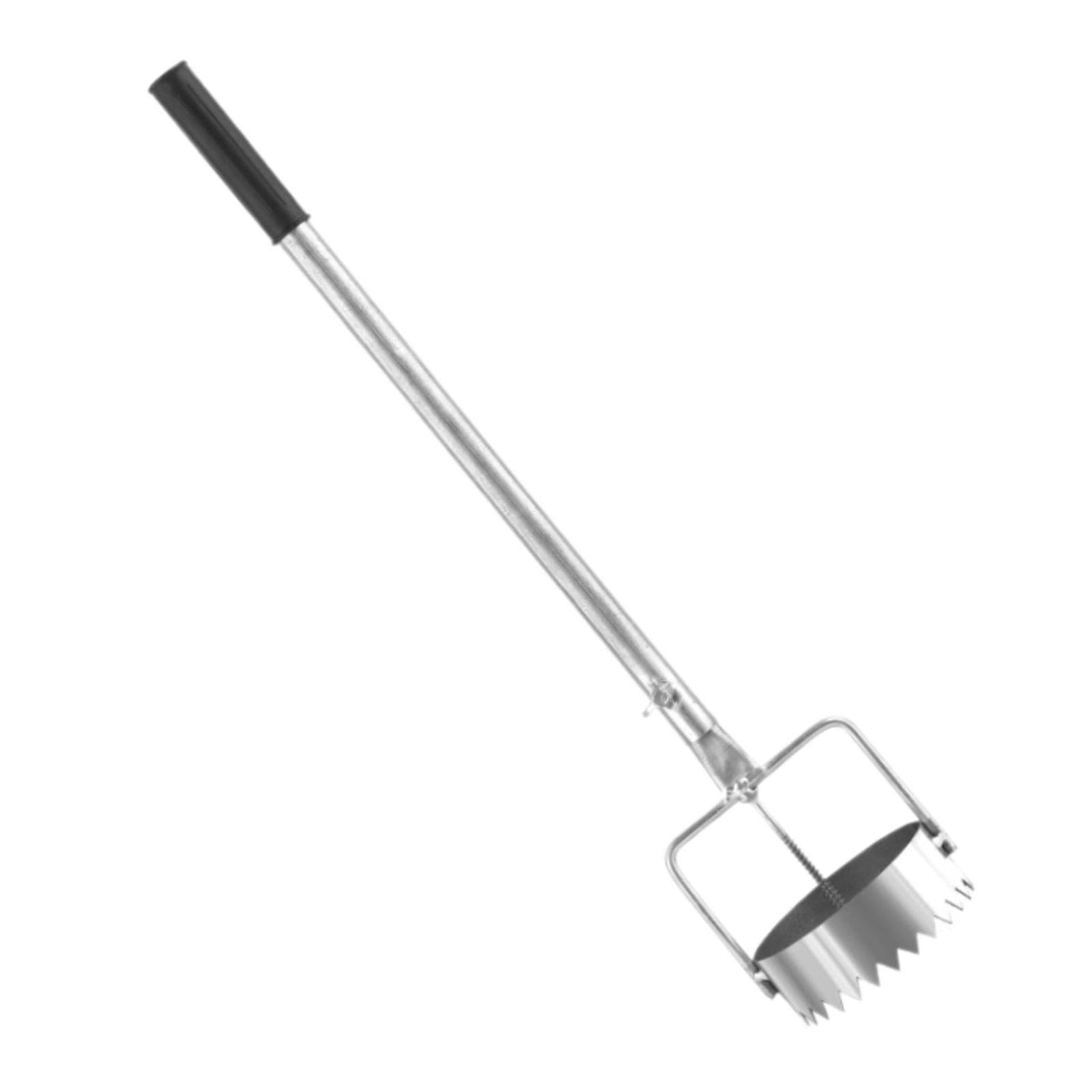 Bothyi Bulb Planter Mulch Film Digging Holes, Multipurpose, Retractable Handle, Stainless Steel Planting Tool Sod Remover for Lawn, 10cm Diameter