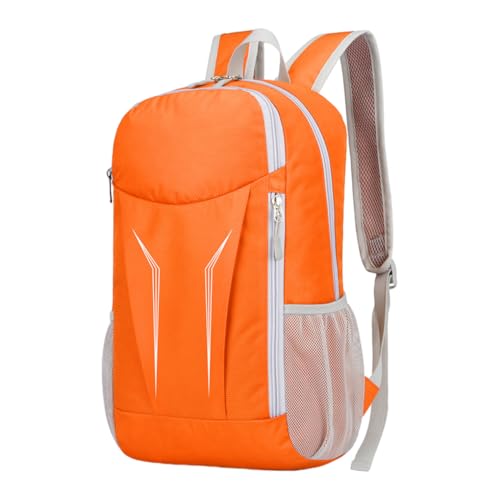 de senderismo práctica con múltiples compartimentos - Bolso de hombro impermeable y duradero de nailon para hombres y mujeres, NARANJA