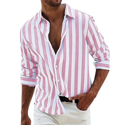 Chemise homme en lin et coton à rayures idéale pour vos journées de plage ou terrasses