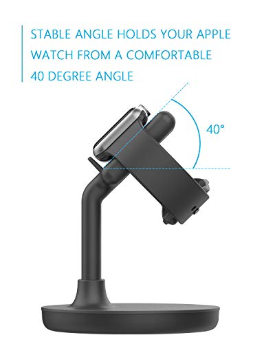 Apple Watch Charging Stand-Gin Foxi Apple Watch Stand Holder Compatible with Series 5 / Series 4 / Series 3 / Series 2 / Series 1; 38mm/40mm/42mm/44mm Apple Watch (Must Have Apple Watch Accessories)