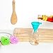 Foldable Funnel, Leoy88 Silicone Gel Practical Collapsible Funnel Hopper Kitchen Tool Gadget Color Random