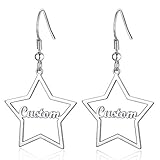 Girls Star Earrings Personalised Lovely Name Earrings for Women Birthday Christmas