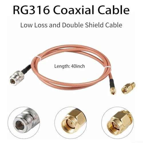 Antena de fibra de vidrio de alta resistencia con conector N-macho para Helium 4