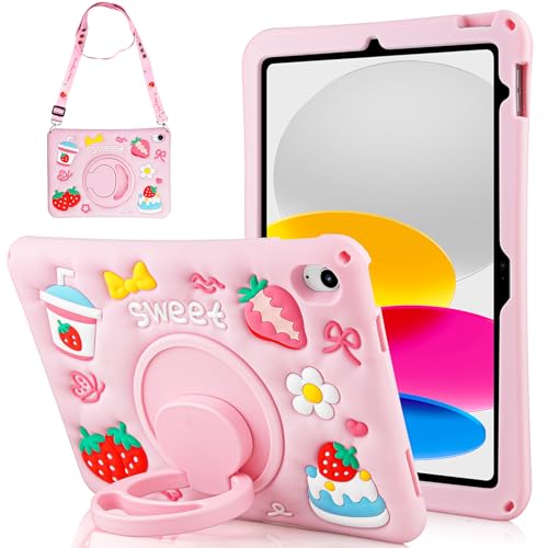 Coque iPad enfant rose idéale pour les trajets en voiture