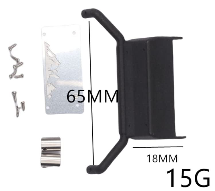 Universal Metal Simulation Oil Tank + Exhaust Pipe for Traxxas 1:18 TRX4M Ford Bronco Crawler 97074-1 / TRX4M Land Rover Defender 97054-1 Upgrades - Black