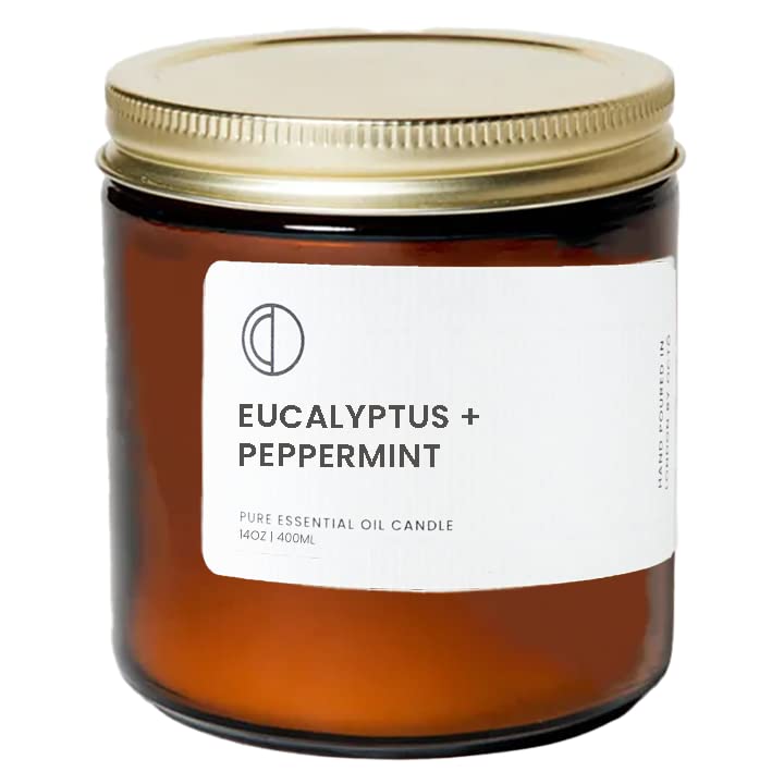 Octō Eucalyptus + Peppermint | Scented Candle. Made with Essential Oils and Soy Wax.Spa Candle 500ml