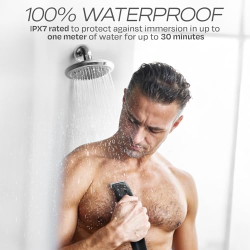 Image of HUMMINGBIRD MK4 Hybrid Beard and Body Trimmer for Men - Body Groomer & Pubic Hair Trimmer, Waterproof All in One Electric Shaver, USB-C Rechargeable, LED Display & Storage Base