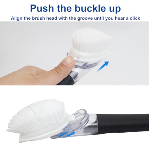 Image of CELOX Dish Brush with Soap Dispenser, Dish Soap Brush with Handle