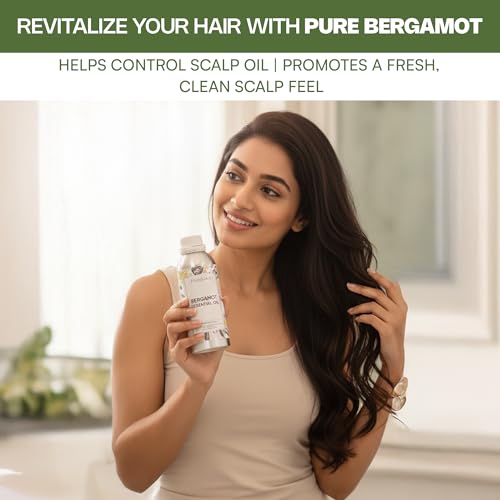Image of VedaOils Bergamot Essential Oil | 100% Pure & Natural Citrusy Bergamot Oil for Skincare, Aromatherapy & Balanced Mood | Ideal for Diffusers, Candles, Soap & Home Fragrance | 100ml
