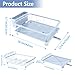 Hiviweer Blue Dish Drying Rack, Dish Rack,Space-Saving Dish Racks for Kitchen Counter with Utensil Holder,Gifts for Women Mothers Day, Kitchen Gadgets & Decor