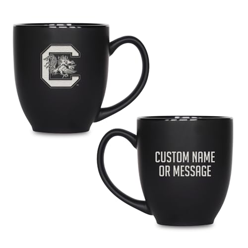 Image of Rico Industries NCAA Primary 15-Oz Personalized Matte Black Bistro Mug - for Hot or Cold Drinks