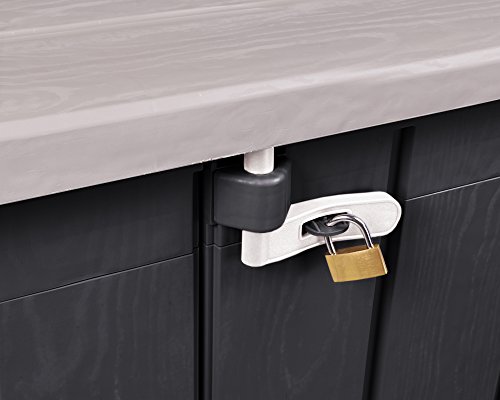 Ondis24 Mülltonnenbox Storer Basic/Basic XL Gerätebox abschließbar für 2 Mülltonnen (1330 Liter, Anthrazit-Grau)