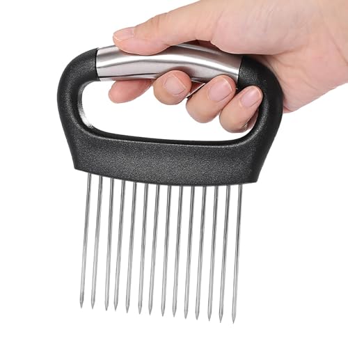 Onion Holder Slicer,Upgraded Stainless Steel Onion Holder for Slicing Meat Fruit Vegetable Cutter Slicer for Cutting Storage Vegetable Food Fruit Potato Avocados Eggs Meat - Image 5