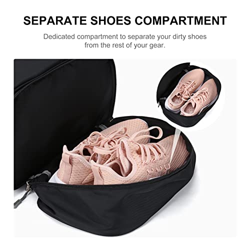 SYCNB Gym Backpack for Women with Shoes Compartment & Wet Pocket, Large Travel Backpack, Waterproof, Black4