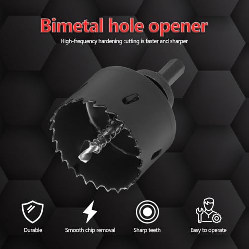 Flintronic 76mm Hole Saw, HSS Bi-Metal Hole Cutter, Hole Saw Drill Bit for Soft Metal, Wood, Plasterboard, Ceiling Board, PVC Board and Plastic for Cutting Circular Holes 4 Flintronic 76mm Hole Saw, HSS Bi-Metal Hole Cutter, Hole Saw Drill Bit for Soft Metal, Wood, Plasterboard, Ceiling Board, PVC Board and Plastic for Cutting Circular Holes - Image 4