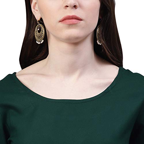 Image of Stylum Women's Checkered Rayon Flared Kurta with Dupatta Set