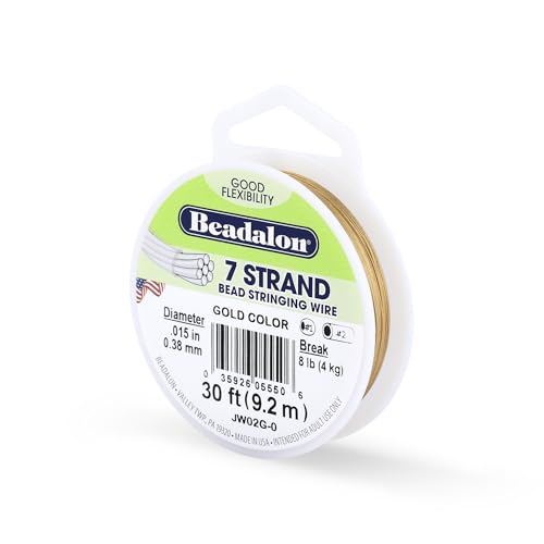 Beadalon 7-Strand Stainless Steel Beading Wire, .010 in / 0.25 mm - Bright