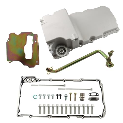 WFLNHB Aluminum LS Oil Pan Kit 302-1 Replacement for 1955-1987 Muscle Car Classic Car Trucks LS1 LS2 LS3 LS6