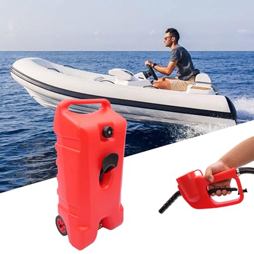 Boat Fuel Tank Outboard Gas Can, 19.8 Gallon Portable Boat Gas Tank with Fuel Gun Replacement for Kayaks Boats Inflatables Canoes and Marine Fuel Tank, 17.32 * 12.2 * 36.22 inch