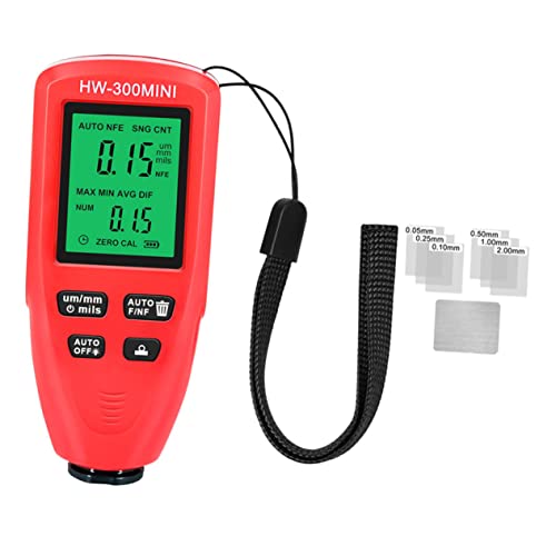 NAMOARLY Thickness Gauge Backlight Car Coating Thickness Meter 1um Resolution Battery-Powered for Long Use