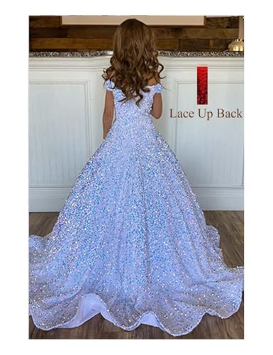 Girls Princess Dresses Pageant Gown Sparkly Masquerade Costumes Formal Ball2