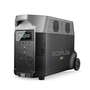 EF ECOFLOW Estação de Energia Portátil Delta Pro 3600 Wh, Gerador Solar com Bateria LiFePO4, Fonte de Alimentação Expansível até 25 kWh, Armazenamento de Energia para Falta de Energia, RV, Emergências