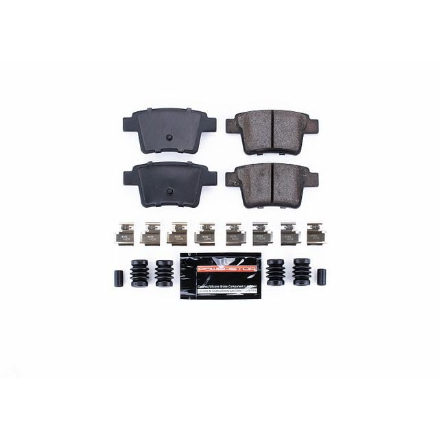 Image of PowerStop Rear Brake Pads for Ford Five Hundred 2005-07 |Freestyle 2005-07 |Taurus 2008-09 |Taurus X 2008-09 - Z23 Carbon-Fiber Ceramic Brake Pads with Installation Hardware, Z23-1071