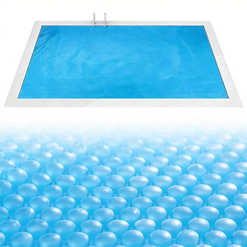 7x5ft Rectangle Solar Pool Cover for Above Pools, Blue Bubble Insulation Blanket for Heating, Heat Retention, and Debris Protection, Heavy-Duty Insulating Pool Heater Cover for Swimmer