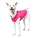 Gooby Fleece Vest Dog Sweater - Pink, Large - Warm Pullover Fleece Dog Jacket with O-Ring Leash for Small to Medium Dogs