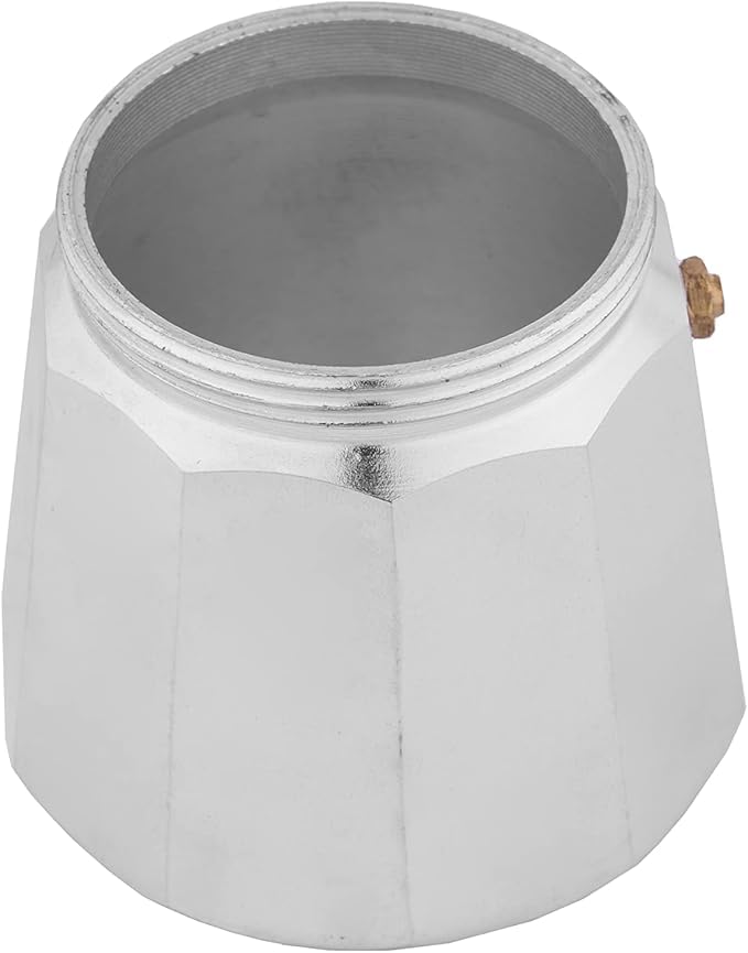 Image of Alluminium Espresso Coffee Maker Moka Pot Cup for Italian Espresso Decoction Coffee Mocha South Indian Filter Coffee Home Outdoor Machine (White, 6)