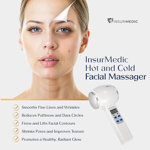InsurMedic Hot and Cold Facial Massager - Cooling & Warming Vibration Beauty Tool - Spa Skincare Massage Equipment