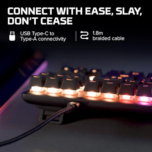 Alloy Origins Core, Tastiera Meccanica da Gaming Cablata, Illuminazione RGB, Telaio in Alluminio, 80 Milioni di Pressioni Garantite, Cavo USB-C, 3 Dispositivi Collegabili, Layout Inglese, Nera - Tastiera gaming - Immagine 1