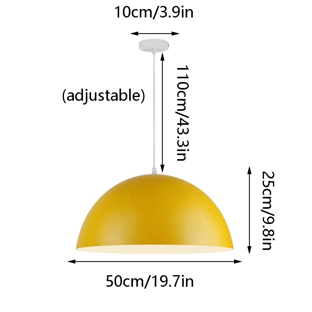 RCIDOS Accesorio Iluminación Techo Creativo Semicircular Simplicidad Lámpara Suspensión Tradicional Lámpara Colgante Metal Europea Accesorio Iluminación Macarrón Estilo Chino para Cocina, Casa T