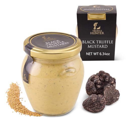 TruffleHunter, Black Truffle Dijon Mustard Gourmet Condiment - 6.34 Oz