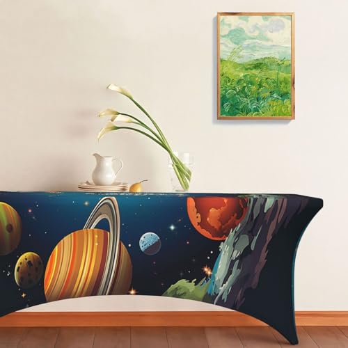 Nappe d'astronaute 1,8m en élasthanne extensible pour table rectangulaire