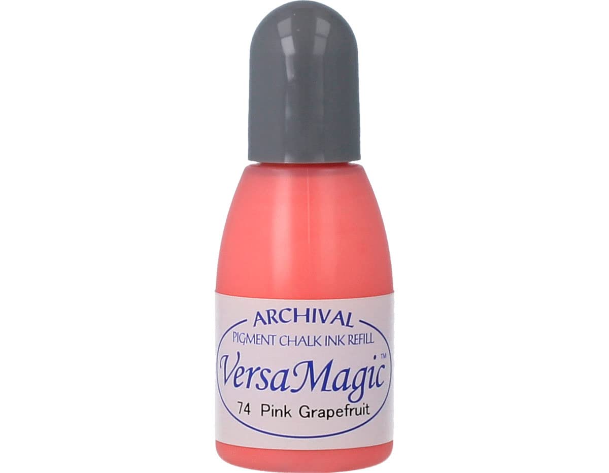Tsukineko VersaMagic Inker Stamp Pad Ink, 15 ml, Pink, Pink Grapefruit, Accessories Reinker for VersaMagic Ink Pads