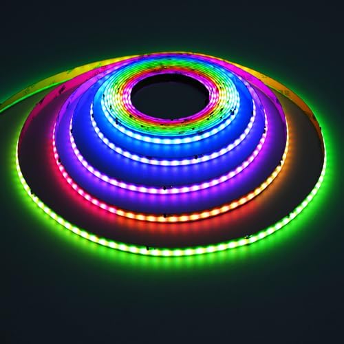 Image of 5V 16.4ft(5M) USB WS2811 RGB COB LED Strip Dream Color with Controller USB Powered High Density 420LEDs /M Flexible IP20 Not Waterproof LED Tape Lights for DIY Decoration Lighting
